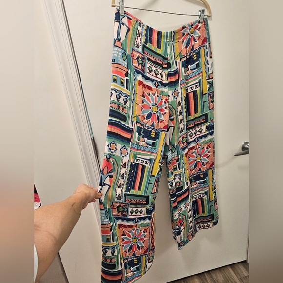 Lafayette 148 New York Pants - Lafayette 148 Palazzo Patchwork Size 10